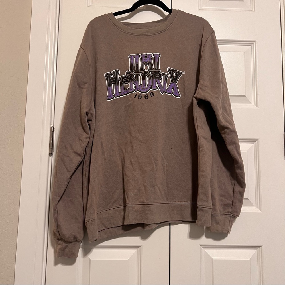 Jimi Hendrix Graphic Brown Sweater